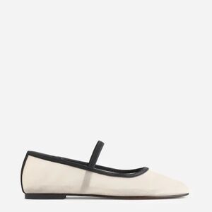 Madewell Cream and Black Flats